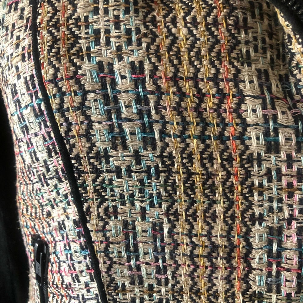 Theory Multi-Patterned/Black Cropped Jacket - image 4